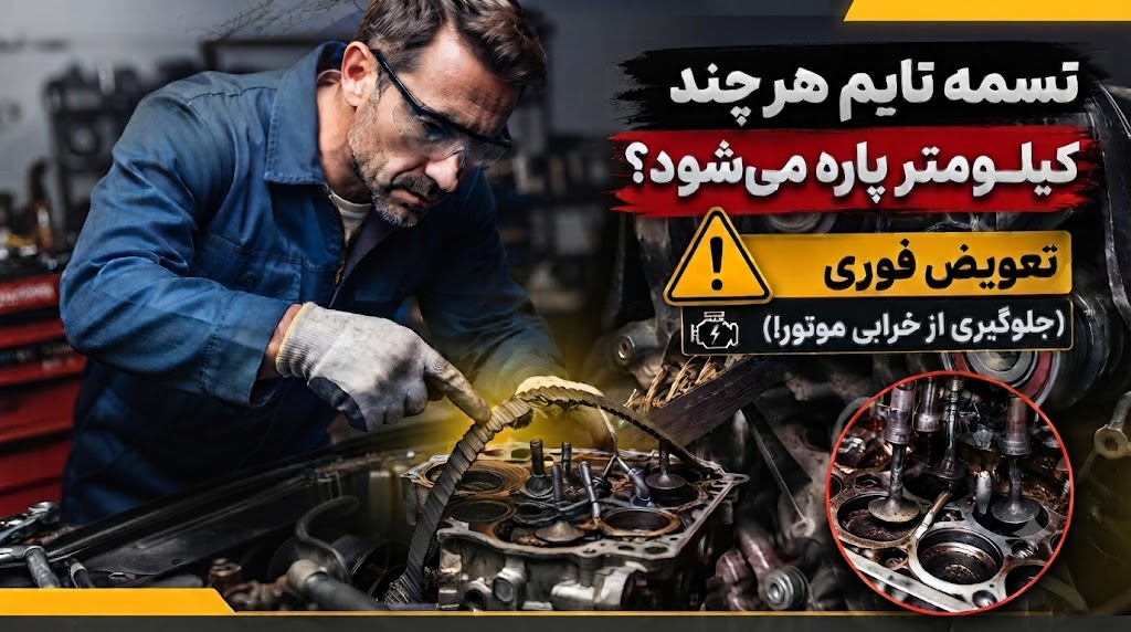 تسمه تایم هر چند کیلومتر پاره می‌شود؟ ⚠️ تعویض فوری  (جلوگیری از خرابی موتور!)